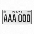 Punjab Number Plate Embossed