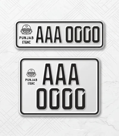 Embossed Number Plates