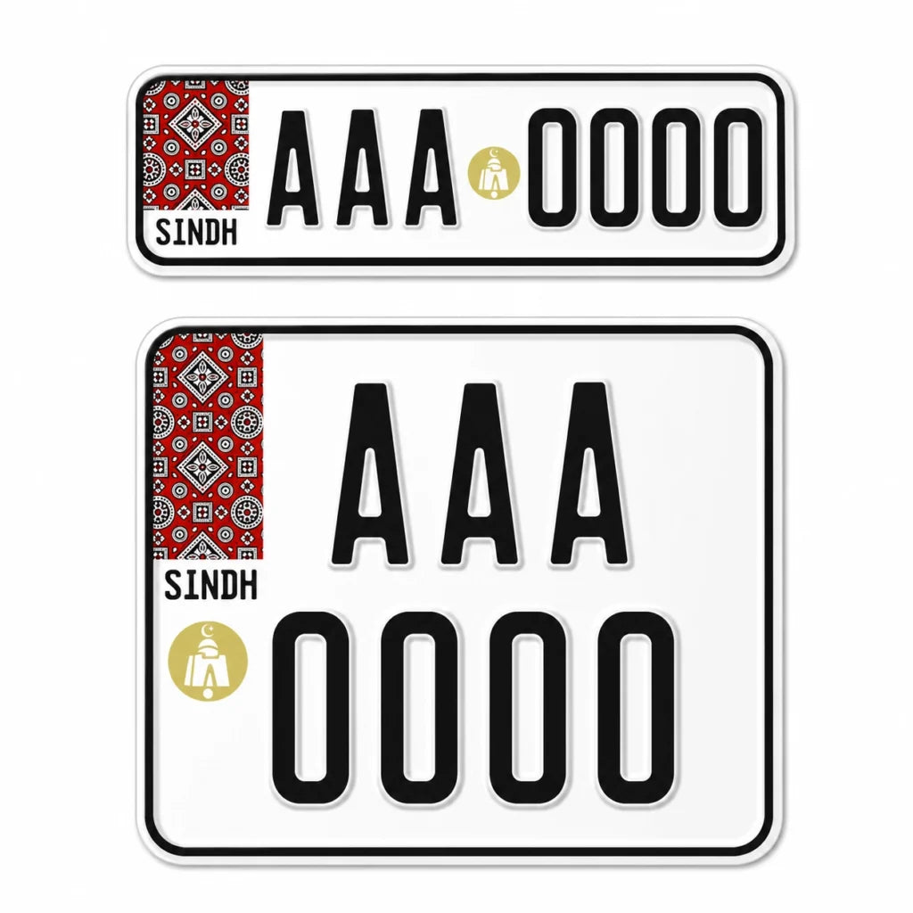 Sindh Number Plate Embossed