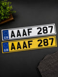 UK Style Fancy Number Plates (Size: 20.5 inch 4.25 inch)