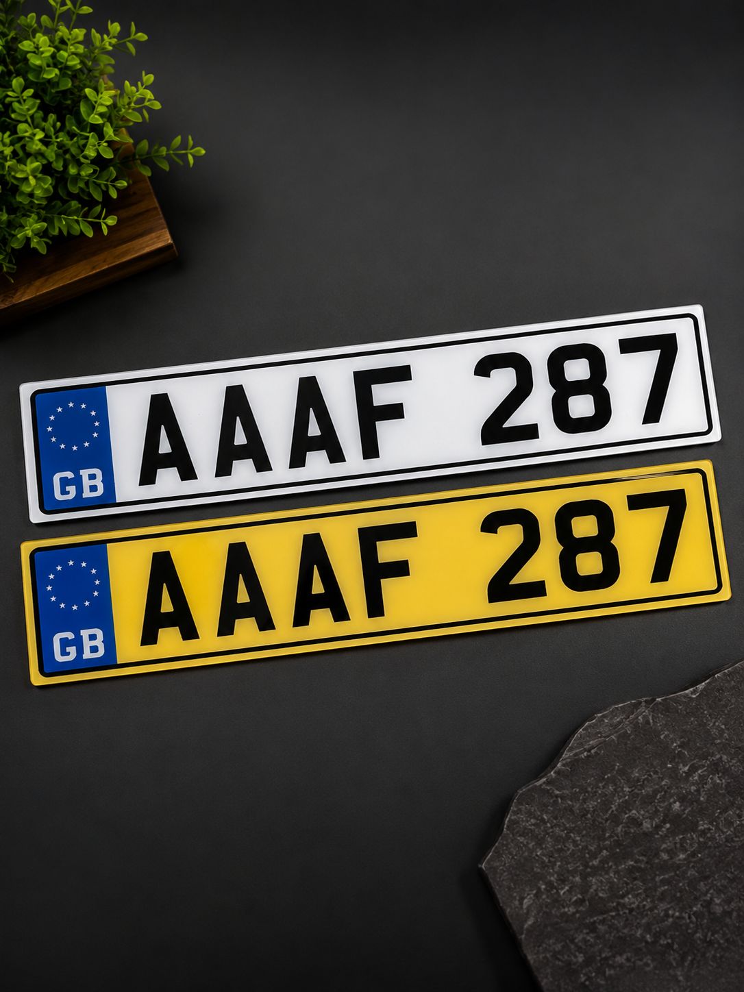 UK Style Fancy Number Plates (Size: 20.5 inch 4.25 inch)