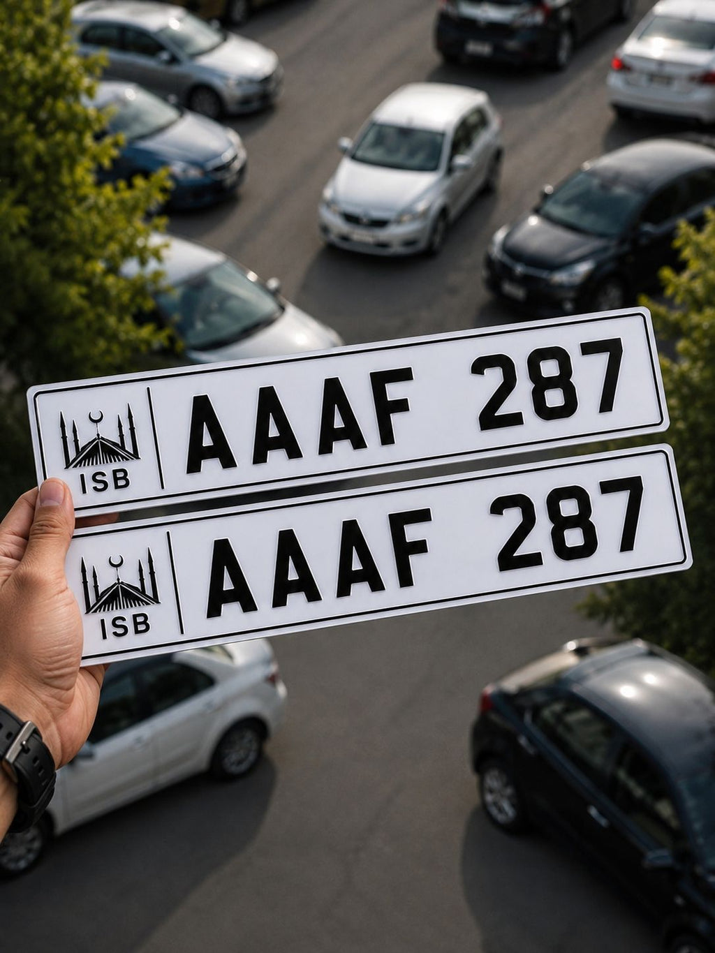 Islamabad Style Fancy Number Plates (Size: 20.5 inch 4.25 inch)