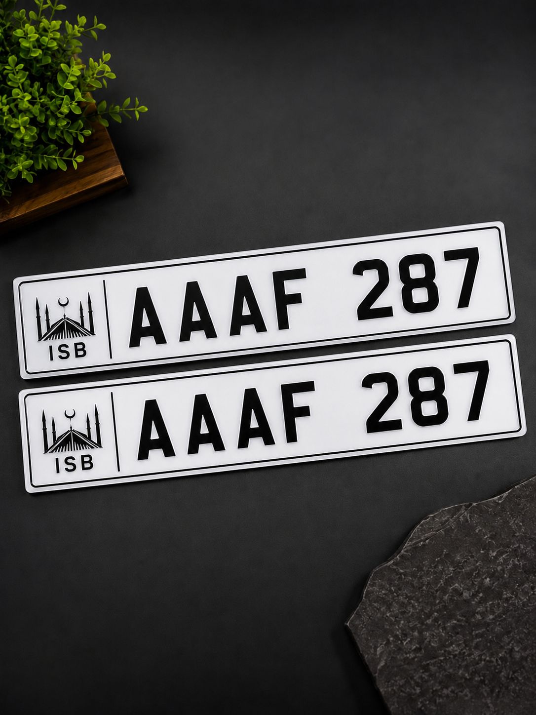 Islamabad Style Fancy Number Plates (Size: 20.5 inch 4.25 inch)