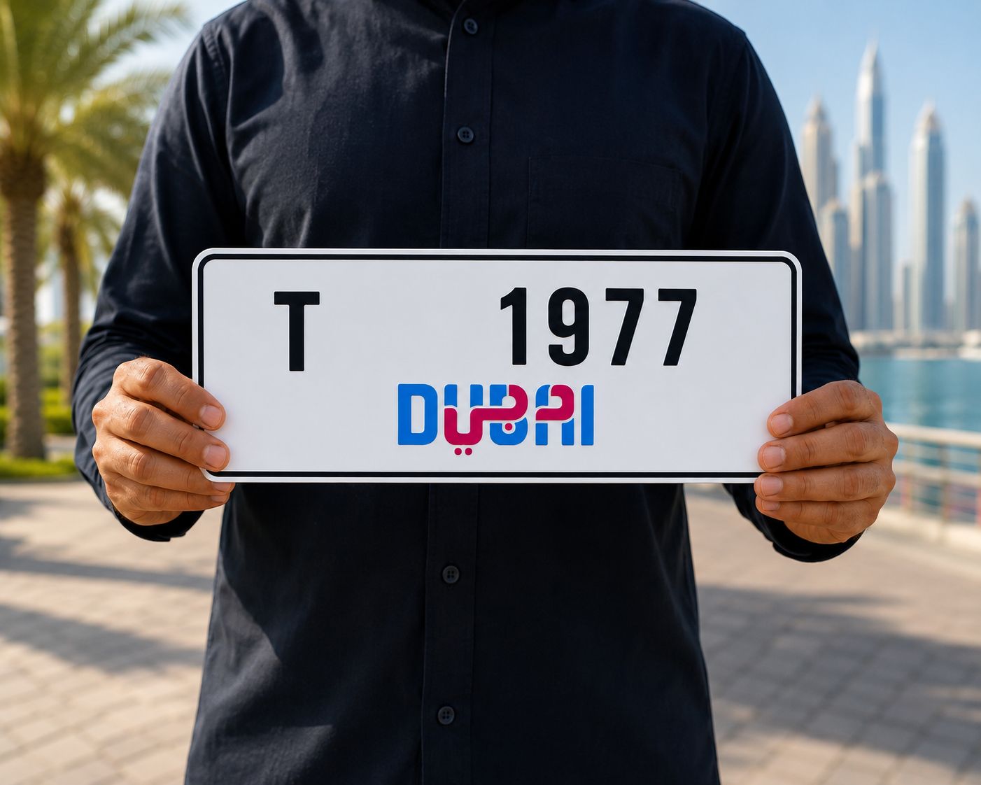 Dubai Style Acrylic Plates For Car