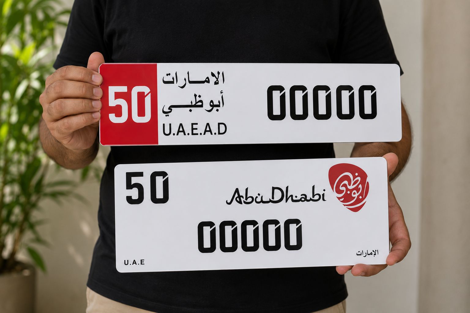 Abu Dhabi Style Acrylic Plates For Car