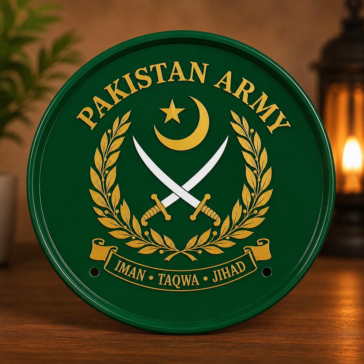 Pakistan Army (Round Plates) (front & back Pair)