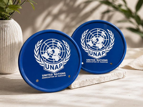 UNAP Round Logo Plates (Round Plates) (front & back Pair)
