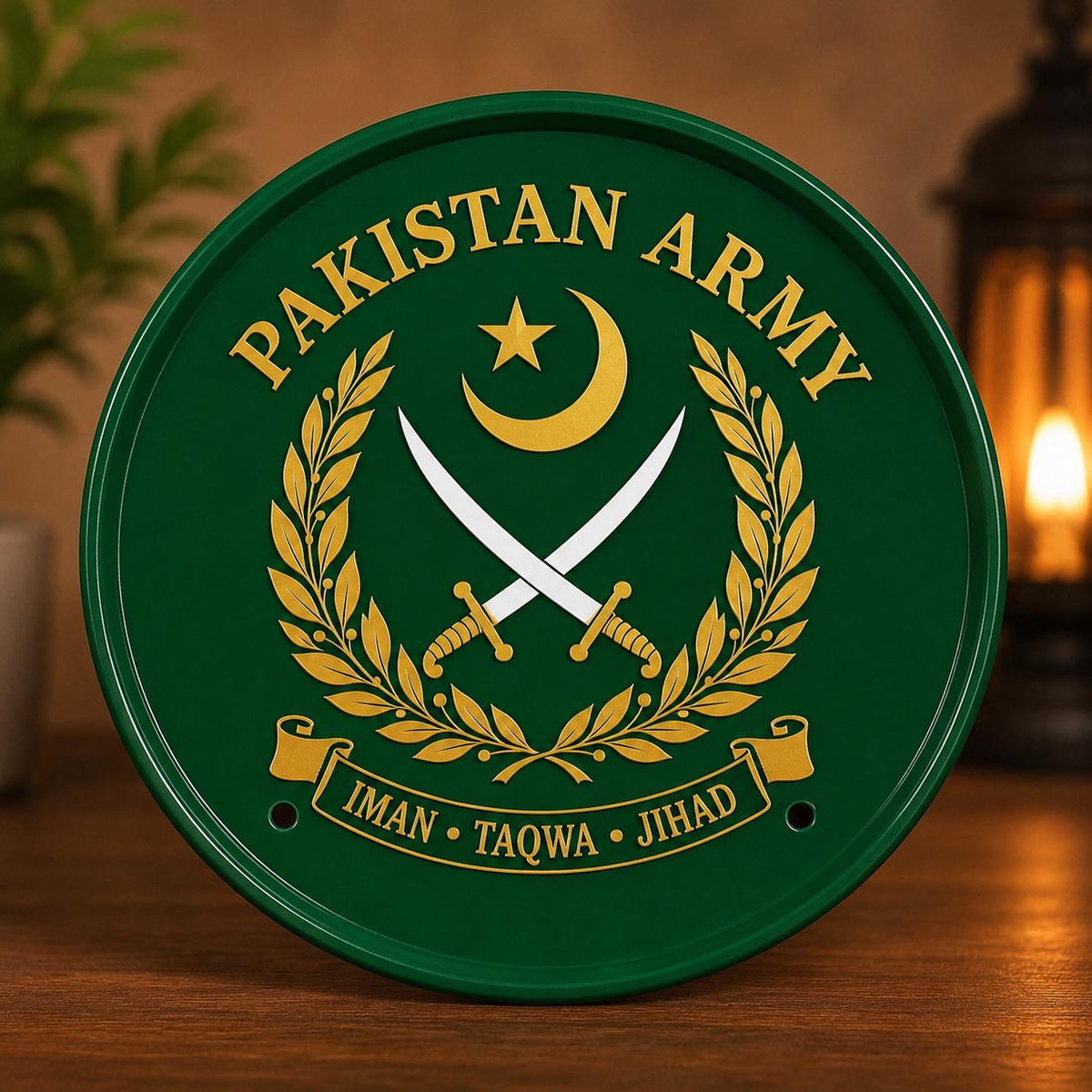Pakistan Army (Round Plates) (front & back Pair) - King Auto Mart