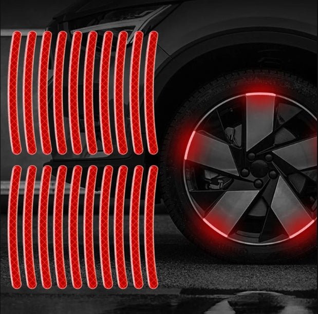 Red Reflecting Alloyrim Stickers - King Auto Mart