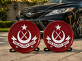 The Baloch Regiment Round Logo Plates (front & back Pair) - King Auto Mart