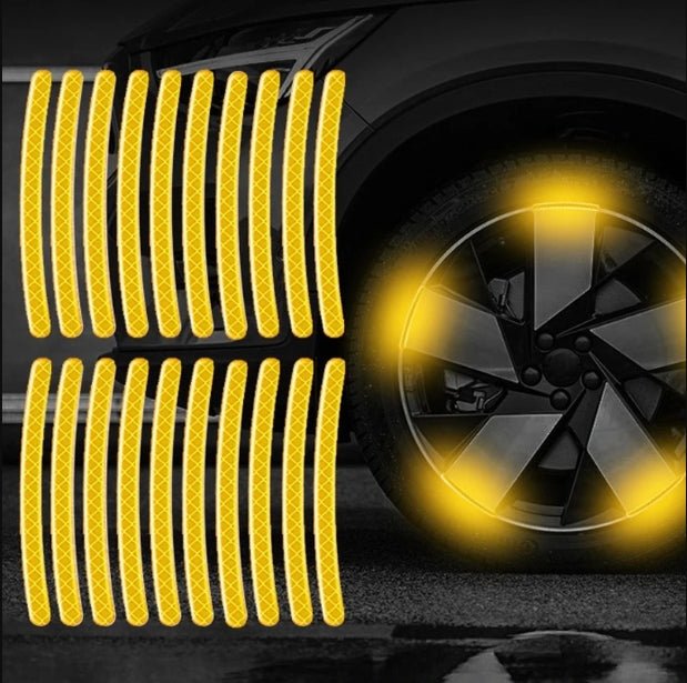 Yellow Reflecting Alloyrim Stickers - King Auto Mart